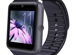 Ceas Smartwatch cu Telefon iUni GT08, Bluetooth, Camera 1.3 MP, Ecran LCD antizgarieturi, Black